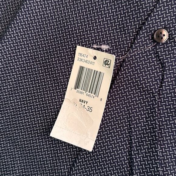 CALVIN KLEIN Non Iron Navy Blue Button Down Dress Shirt Size 16 34-35 - Picture 3 of 7